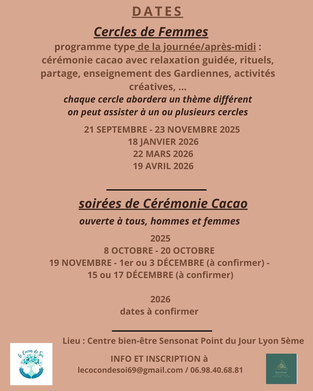Prochains Ateliers